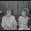 Ethel Merman [left] and unidentified at opening night of the stage production Cabaret