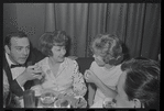 Ethel Merman [center] and unidentified others at opening night of the stage production Cabaret