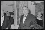 Zero Mostel [center] and unidentified at the opening night of stage production Cabaret