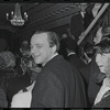 Stephen Sondheim and unidentified at opening night of the stage production Cabaret