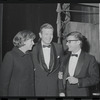 John V. Lindsay, Roddy McDowall and unidentified at the opening night of stage production Cabaret