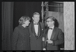 John V. Lindsay, Roddy McDowall and unidentified at the opening night of stage production Cabaret