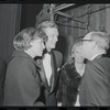 John V. Lindsay, Harold Prince [center] and unidentified others at the opening night of stage production Cabaret