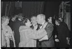 Harold Prince [right center] and unidentified others at opening night of stage production Cabaret