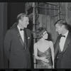 John V. Lindsay, Jill Haworth and Roddy McDowall at the opening night of stage production Cabaret