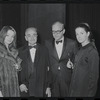 Harold Prince [center right] and unidentified others at opening night of stage production Cabaret