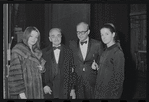 Harold Prince [center right] and unidentified others at opening night of stage production Cabaret