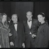 Harold Prince [center right] and unidentified others at opening night of stage production Cabaret