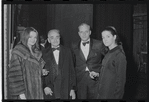 Harold Prince [center right] and unidentified others at opening night of stage production Cabaret