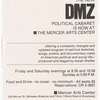 Flier for "The New DMZ" at Mercer Arts