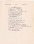 Typed prologue with pencil notes and corrections