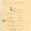 First rehearsal notes