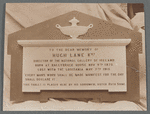 Photographs of memorial tablet