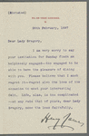 James, Henry (1843-1916). TLS to Lady Gregory