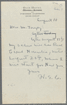 Willa Cather to Robert Josephy, August 10th, 1926