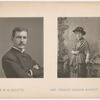 Photographic portraits of William Gillette and Frances Hodgson Burnett as published in unknown publication