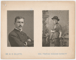 Photographic portraits of William Gillette and Frances Hodgson Burnett as published in unknown publication