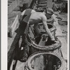 Making irrigation tile. Canyon County, Idaho