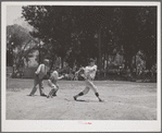 "Batter up" at the baseball game which was part of the Fourth of July celebration at Vale, Oregon