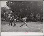 "Batter up" at the baseball game which was part of the Fourth of July celebration at Vale, Oregon