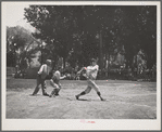 "Batter up" at the baseball game which was part of the Fourth of July celebration at Vale, Oregon