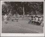 Kids tug of war at the Fourth of July celebration at Vale, Oregon