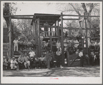 Spectators at kids' contests at the Fourth of July celebration at Vale, Oregon