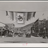 Main street of Vale, Oregon, on the Fourth of July. Vale is one of the shopping centers for the farmers who live and work on the Vale-Owyhee irrigation project