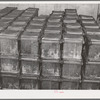 Tubs of butter at the Dairymen's Cooperative Creamery. Caldwell, Canyon County, Idaho