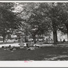 Park and swimming pool at Athena, Oregon. This is the pool near FSA (Farm Security Administration) migratory labor camp mobile unit and is used by farm workers living in the camp