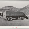 Bulk wheat belonging to members of the Walla Walla Grain Growers is carried in this truck to Port Kelly for shipment by barge to Portland. Walla Walla County, Washington