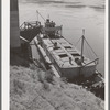 Barge which will carry bulk wheat from Port Kelly to Portland. Walla Walla, Washington