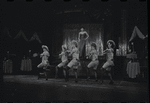 Melissa Hart [center] and unidentified others in the 1968 National tour of the stage production Cabaret