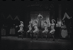 Melissa Hart [center] and unidentified others in the 1968 National tour of the stage production Cabaret