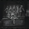 Melissa Hart [center] and unidentified others in the 1968 National tour of the stage production Cabaret