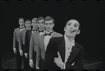 Robert Salvio [center] and unidentified others in the 1968 National tour of the stage production Cabaret