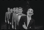Robert Salvio [center] and unidentified others in the 1968 National tour of the stage production Cabaret