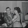 Shelley Berman and unidentified others on opening night for stage production A Family Affair