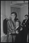 Shelley Berman, Red Buttons and unidentified on opening night of the stage production A Family Affair