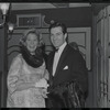 Hugh O'Brian [right] and unidentified on opening night for stage production A Family Affair