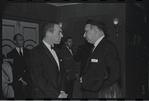 Jack Carter [left] and unidentified on opening night of the stage production A Family Affair