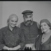 Peg Murray, Paul Lipson and Ruth Jaroslow in publicity for the stage production Fiddler on the Roof