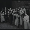 Paul Lipson, Peg Murray, Bette Midler and ensemble in the stage production Fiddler on the Roof
