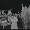 Peg Murray, Paul Lipson and ensemble in the stage production Fiddler on the Roof