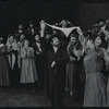 Peg Murray, Paul Lipson and ensemble in the stage production Fiddler on the Roof