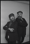 Jan Peerce and Paul Lipson in publicity for the stage production Fiddler on the Roof