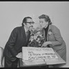 Jan Peerce and Mimi Randolph in publicity for the stage production Fiddler on the Roof