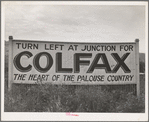 Sign. Whitman County, Washington. The Palouse country is most famous for its extensive wheat land