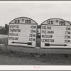 Highway sign at Colfax. Whitman County, Washington