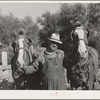 Farmer with his horses, Whitman County, Washington.  Few farmers in this wheat section work horses
